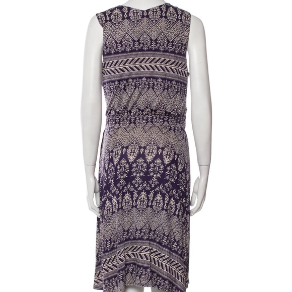 Tory Burch Silk Bend Floral Print Wrap Surplice Dress - Picture 6 of 13